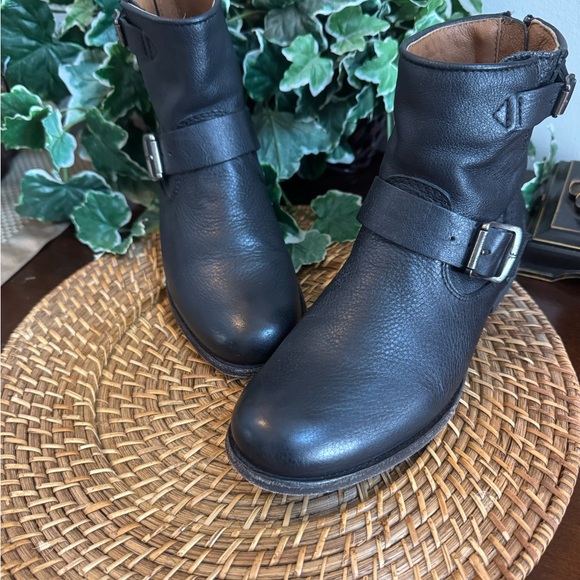 Frye Black Leather Ankle Boots - Picture 3 of 4